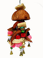 НАШІ РОБОТИ. Іграшки для папуги дерево, лоза, люф. 19