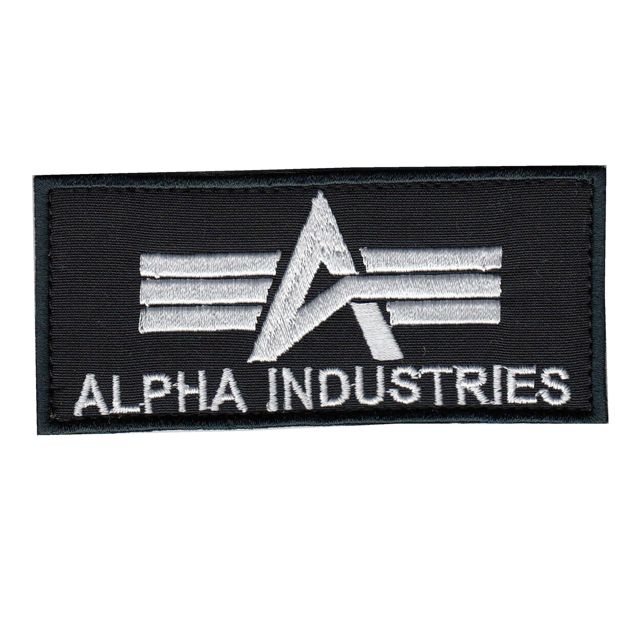Шеврон військовий / армійський, alpha industries на чорному, ЗСУ, 5 см * 11 см