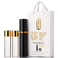 Жіночі мініпарфуми Carolina Herrera 212 Vip Woman, набір 3х15 мл