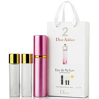 Женский мини парфюм Dior Addict 2, набор 3х15 мл