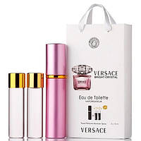 Женский мини парфюм Versace Bright Crystal, набор 3х15 мл