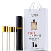 Мужской мини парфюм Hermes Terre d'Hermes, набор 3х15 мл