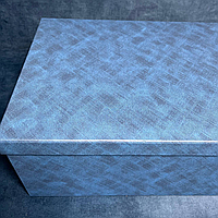 Набор прямоугольных коробок 10 шт Синие с потёртостями