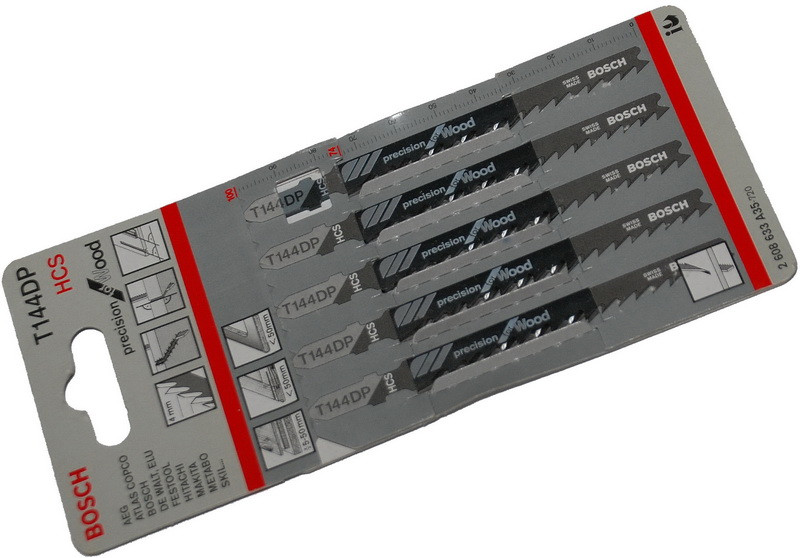 Пилка Bosch T144DP 5шт по дереву 2 608 633 A35