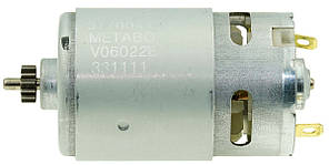 Двигун (мотор) шуруповерта 18V Metabo BS 18 оригінал 317004720 (d 38 L 57 14 зуб)