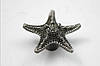 Ручка-кнопка лиття з бронзи NL-PS-06400 "Морська зірка" антична платина, фото 6