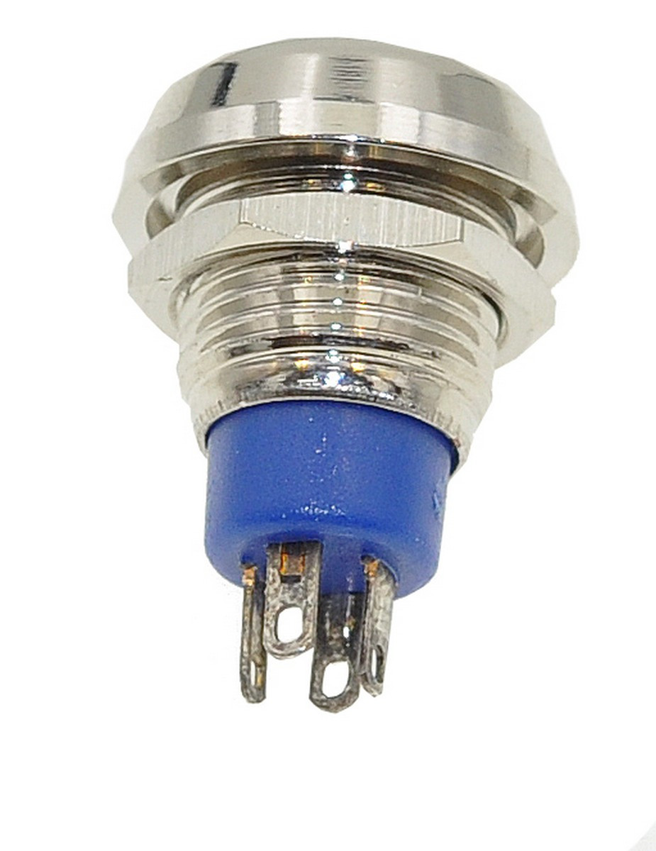 Кнопка антивандальная d18mm різьблення 12mm h20mm 4 контакти