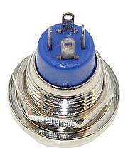 Кнопка антивандальная d18mm різьблення 12mm h20mm 4 контакти, фото 5