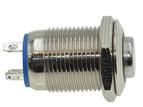 Кнопка антивандальная d14mm різьблення 12mm h20mm 4 контакти, фото 1