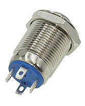 Кнопка антивандальная d14mm різьблення 12mm h20mm 4 контакти, фото 5