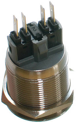 Кнопка антивандальная d25mm різьблення 22mm h35mm 4 контакти, фото 3
