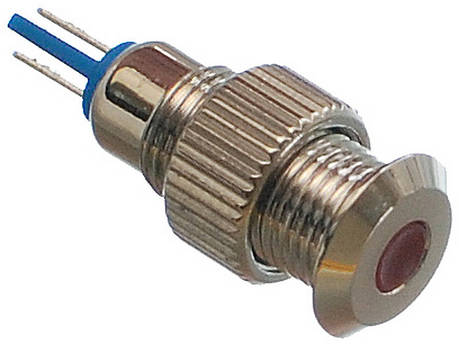 Індикатор антивандальный d11mm різьблення 8mm h21mm 2 контакти, фото 1