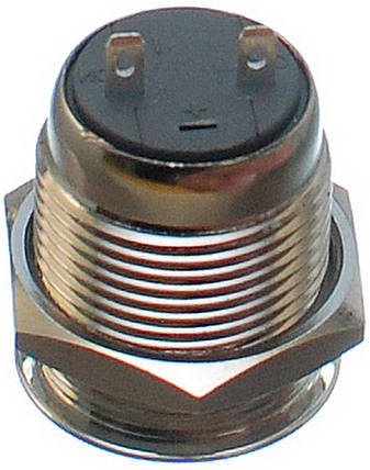 Кнопка антивандальная d18mm різьблення 16mm h21mm 2 положення 2 контакти, фото 3