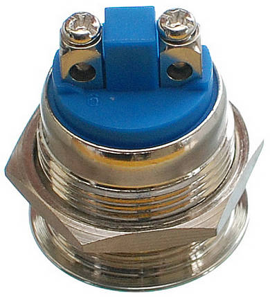 Кнопка антивандальная d18mm різьблення 16mm h23mm 2 контакти під гвинт, фото 3