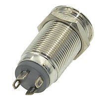 Кнопка антивандальная d14mm різьблення 12mm h28mm 2 положення 4 контакти індикація, фото 5