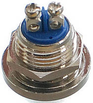 Кнопка антивандальная d18mm різьблення 12mm h20mm 2 контакти під гвинт, фото 4