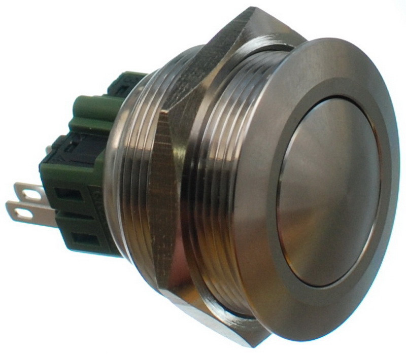Кнопка антивандальная d32mm різьблення 28mm h34mm 4 контакти