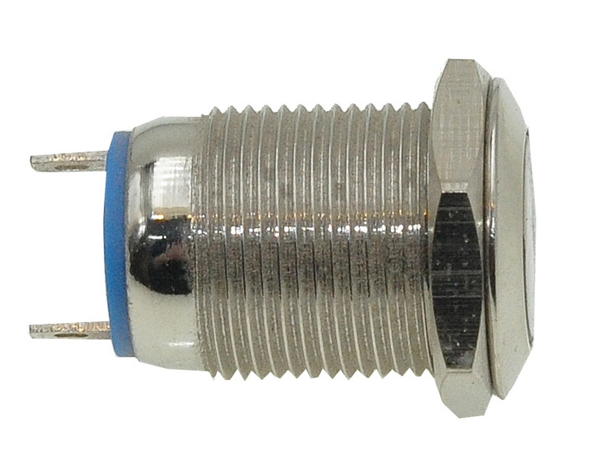 Кнопка антивандальная d14mm різьблення 12mm h18mm 2 контакти