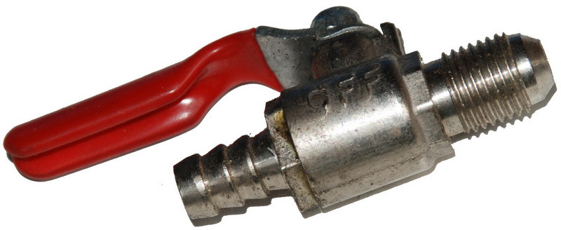 Кран компресора 1/4" хром