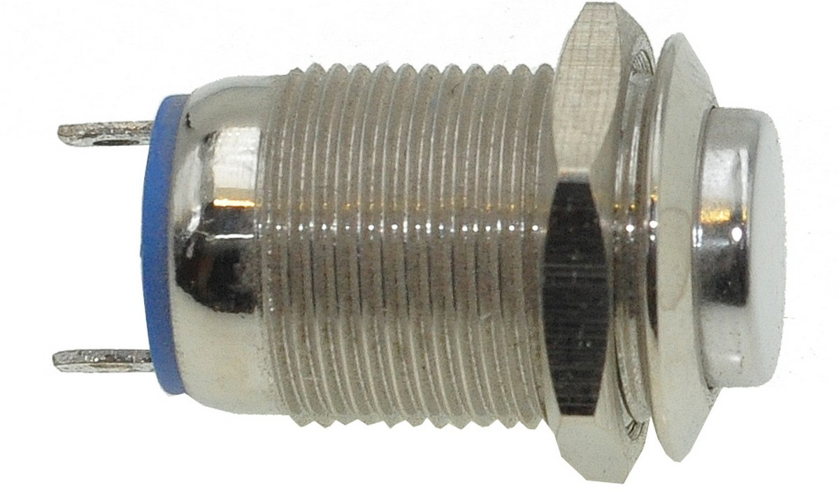 Кнопка антивандальная d14mm різьблення 12mm h20mm 2 контакти