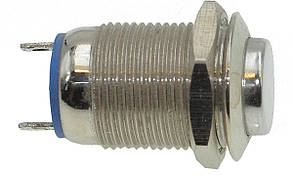 Кнопка антивандальная d14mm різьблення 12mm h20mm 2 контакти, фото 1