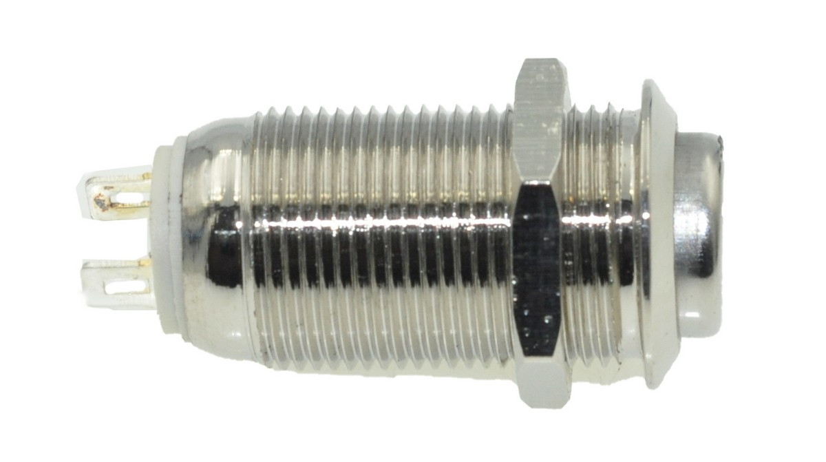 Кнопка антивандальная d14mm різьблення 12mm h25mm 2 положення 2 контакти
