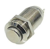 Кнопка антивандальная d14mm різьблення 12mm h25mm 2 положення 2 контакти, фото 4