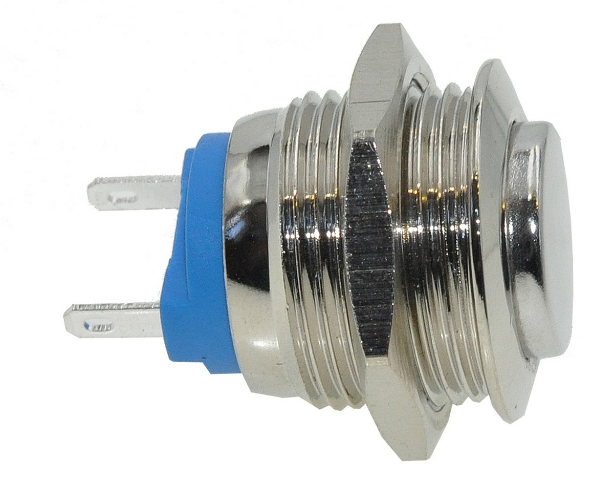 Кнопка антивандальная d18mm різьблення 16mm h21mm 2 контакти