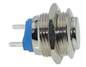 Кнопка антивандальная d18mm різьблення 16mm h21mm 2 контакти, фото 1