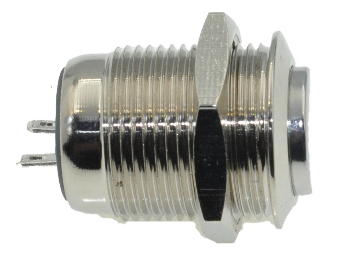 Кнопка антивандальная d18mm різьблення 16mm h23mm 2 положення 2 контакти