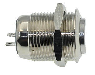 Кнопка антивандальная d18mm різьблення 16mm h23mm 2 положення 2 контакти, фото 1