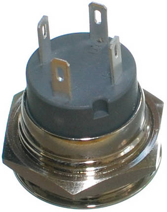 Кнопка антивандальная d22mm різьблення 19mm h20mm 4 контакти індикація, фото 3