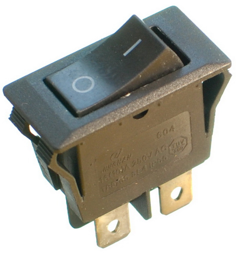 Тумблер 2 положення 4 контакти 17*33 mm 16A