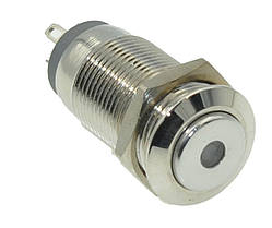 Кнопка антивандальная d14mm різьблення 12mm h25mm 2 положення 4 контакти індикація, фото 4