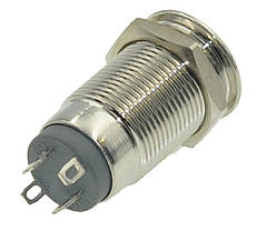 Кнопка антивандальная d14mm різьблення 12mm h25mm 2 положення 4 контакти індикація, фото 5