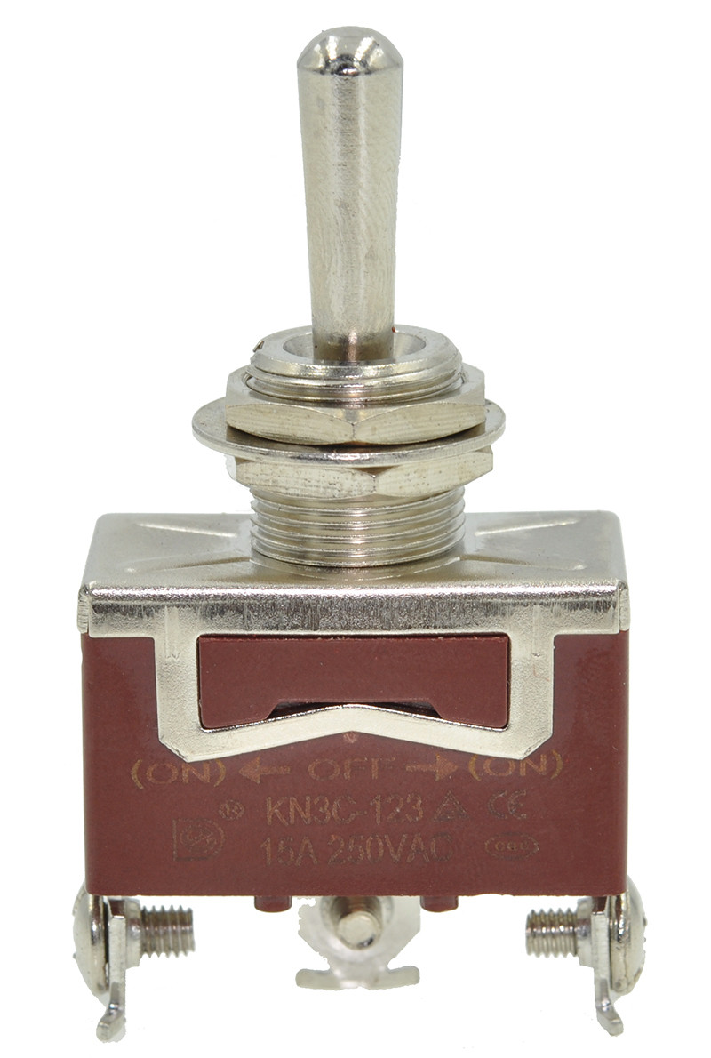 Тумблер KN (3) C-123 ON-OFF-ON (3 pin) 15A 250VAC Daier