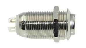 Кнопка антивандальная d14mm різьблення 12mm h25mm 2 положення 2 контакти