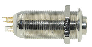 Кнопка антивандальная d14mm різьблення 12mm h30mm 2 положення 4 контакти індикація