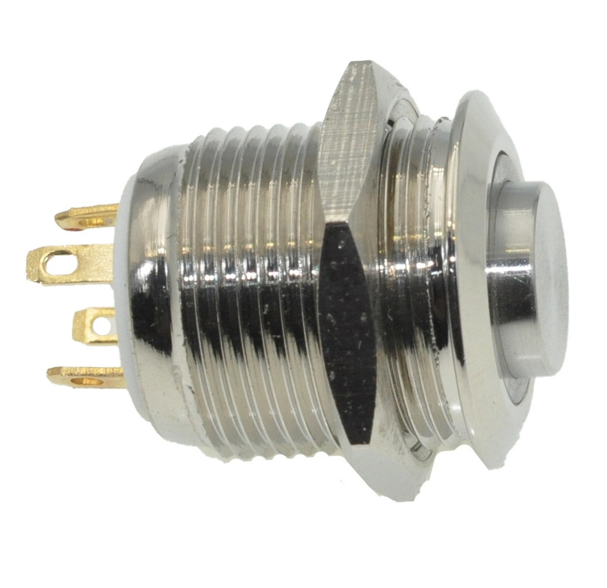 Кнопка антивандальная d18mm різьблення 16mm h20mm 4 контакти