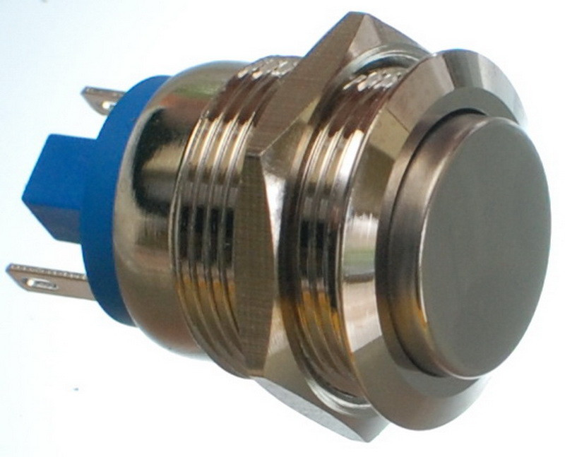 Кнопка антивандальная d22mm різьблення 19mm h30mm 2 контакти