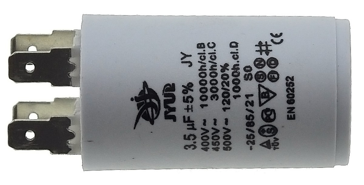 Конденсатор JYUL CBB-60H 3,5мкф - 450 VAC клеми(30*51 mm)