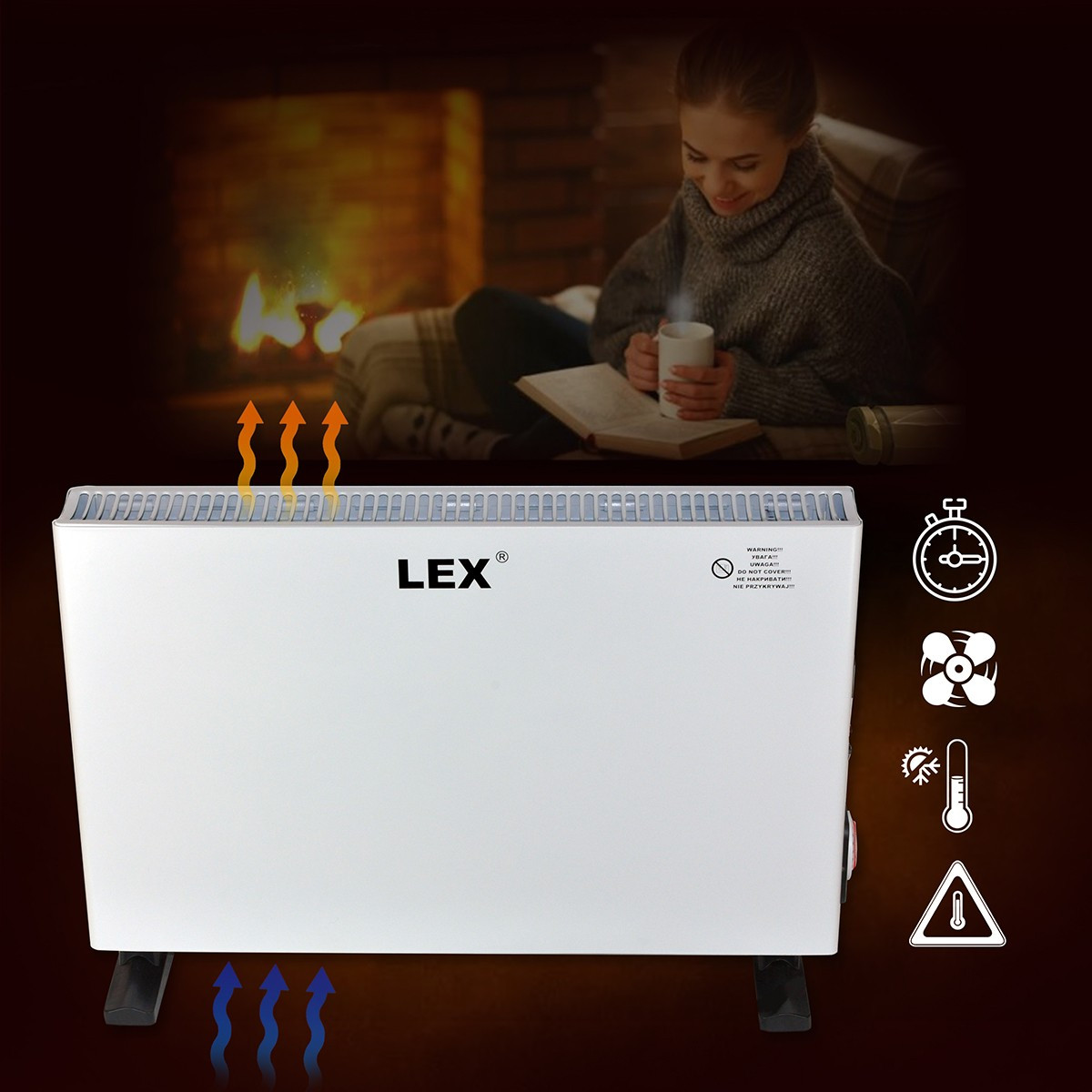 Конвекторний обігрівач LEX LXZCH04FT 2кВт