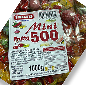 Incap Caramelle Mini 500 Frutta 1000g