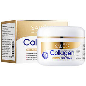 Уценка! Омолоджувальний крем для обличчя Sadoer Collagen проти старіння шкіри 100 g (м'ята коробка)