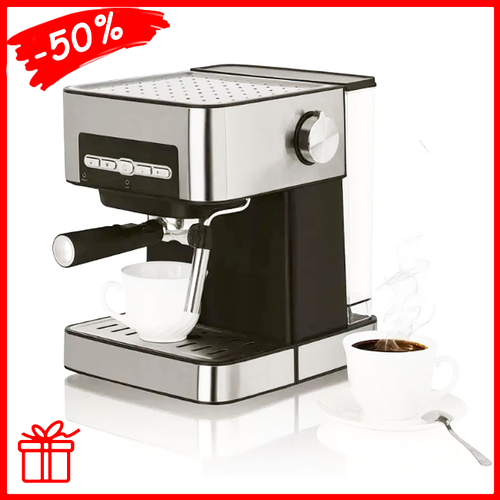 Кофемашина с капучинатором Crownberg CB-1566 1000Вт, Рожковая бытовая ...