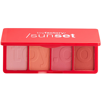 Палітра рум'ян 4 відтінки Toyfactory SunsetTM Squalane Blush Palette 10 г