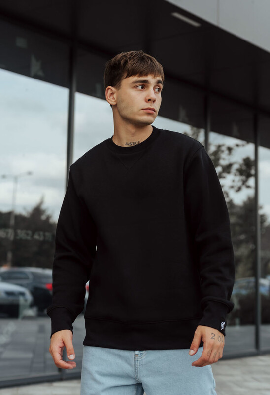 Чорний зимовий світшот Staff black basic fleece