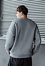 Сірий утеплений світшот Staff aim oversize fleece, фото 3