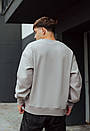 Сірий чоловічий світшот Staff gray oversize fleece, фото 3