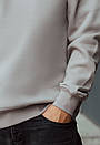 Сірий чоловічий світшот Staff gray oversize fleece, фото 4